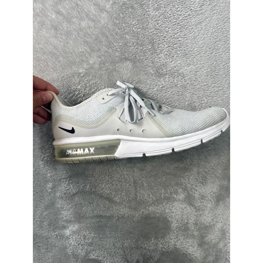Nike Air Max Sequent 3 Mens Size 10 White Grey Running Shoes